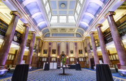 standing tables, breakout space, grand event space