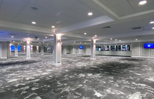 modern large conference space, pilliars, main event space
