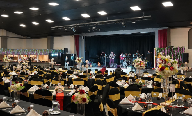 event in action, dinner, cabaret layout, music entertainment