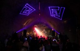 event space, even in action, darkly lit