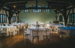 barn venue, cabaret style layout