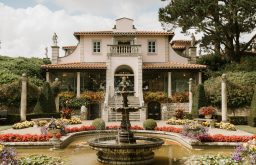 luxurious, fountain, Italian exterior