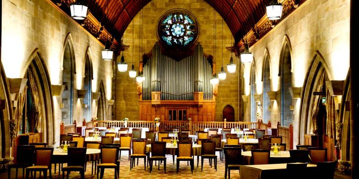 unique event spaces, church style, organ pipes, cabaret style