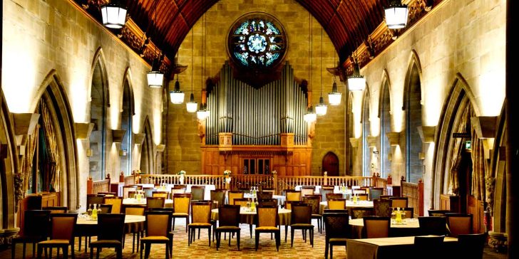 unique event spaces, church style, organ pipes, cabaret style 