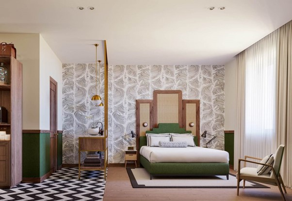 hotel room in a town hall