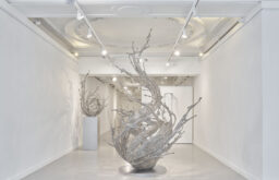 unique sulpture, gallery, white walls