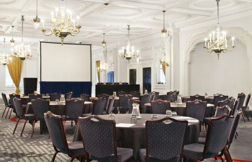 the dilly london, conference room, cabaret layout