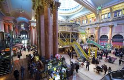 exhibition hall, large event space, artium