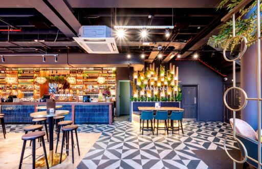 bar and restuarant, ideal for conference events, modern and stylish, poseur tables