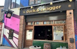 exterior of duck and swagger, outdoor seating