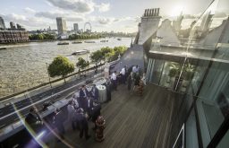 summer party venue, balcony, corporate event