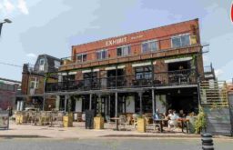Exhibit, exterior, bar, restaurant, conference venue