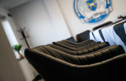 Close up of meeting room, modern meeting chairs, boardroom
