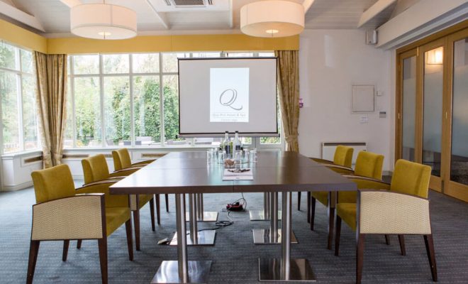 Quy Mill Hotel, boardroom layout, bright room