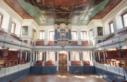 Venue space at in main theatre of Sheldonian Theatre, Oxford, UK