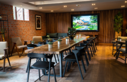 meeting room, contemporary, in-built TV screen