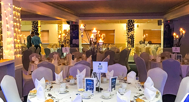 Weston Homes Stadium, event space, cabaret style