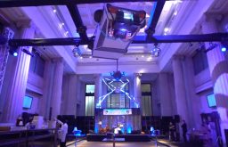 disco balls , stage, instruments, event space, bar