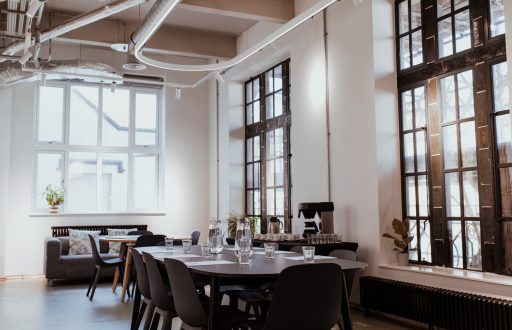 small meeting room, boardroom, modern, tea and coffee station