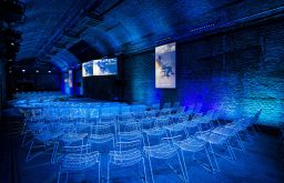 conference space, conference layout, projector screens