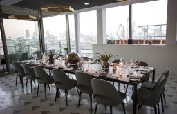 fine dining, modern chairs, nicely decorated table